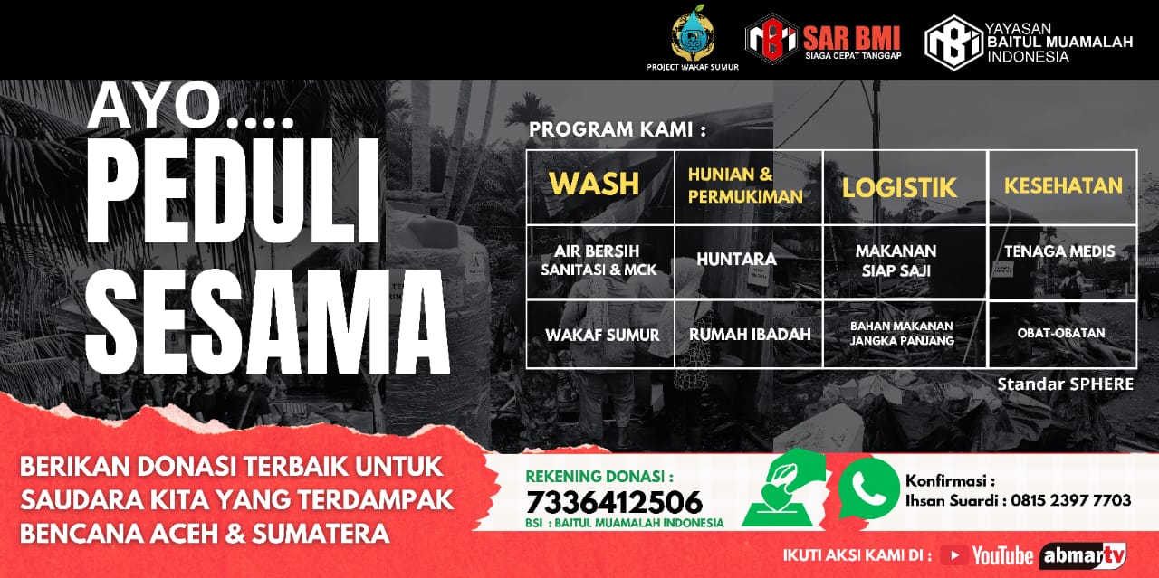 ayo bantu saudara kita di Aceh dan Sumatera